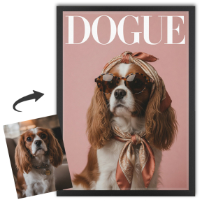 Portada de la revista DOGUE a partir de una foto Portada de la revista DOGUE a partir de una foto