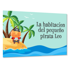 Placa de puerta habitación niño- Pequeño Pirata