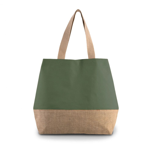 Bolsa de compras color khaki vista de frente