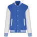 Chaqueta bomber azul y blanco personalizada