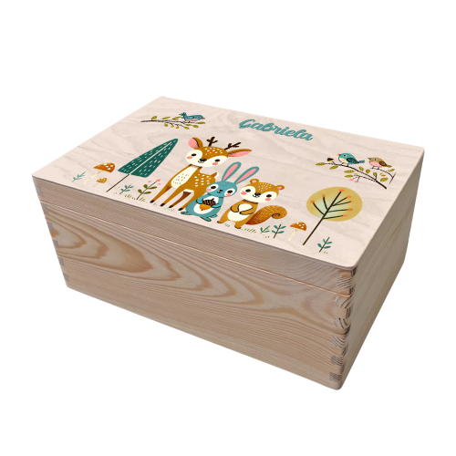 Caja de almacenamiento personalizada Bosque Encantado