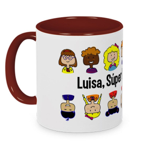 Taza colorada personalizada gracias maestra