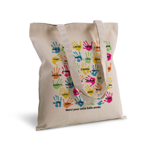 Tote bag manos de niños personalizado