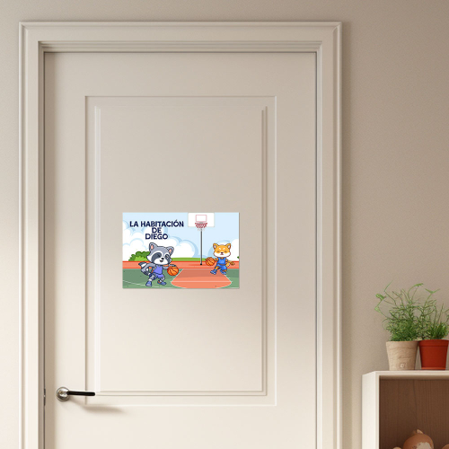 Placa de puerta infantil personalizada - ejemplo