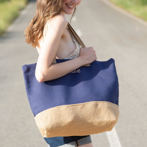  Bolsa de playa azul marino